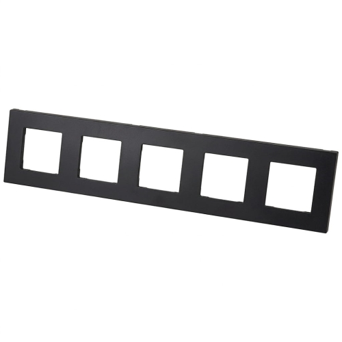 Ramka Plastikowa Pięciokrotna Czarna Pionowa Pozioma do Modułów MIUUN