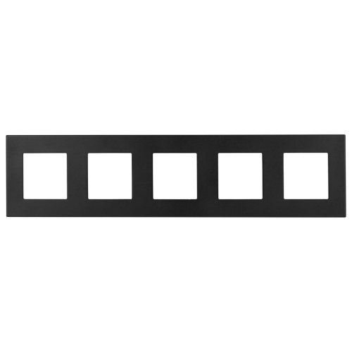 Ramka Plastikowa Pięciokrotna Czarna Pionowa Pozioma do Modułów MIUUN