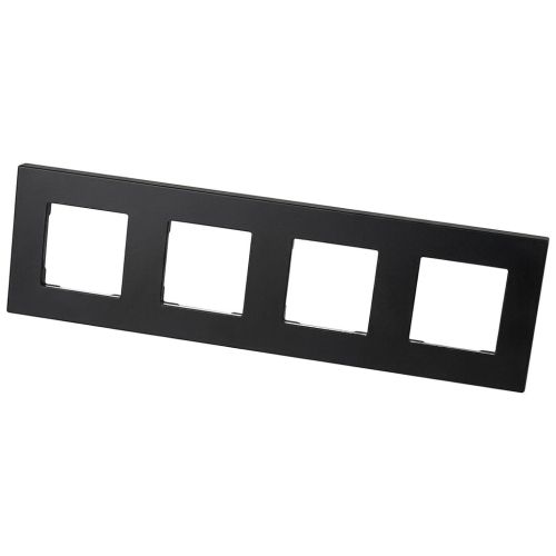 Ramka Plastikowa Poczwórna Czarna Pionowa Pozioma do Modułów MIUUN