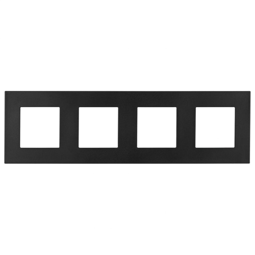 Ramka Plastikowa Poczwórna Czarna Pionowa Pozioma do Modułów MIUUN