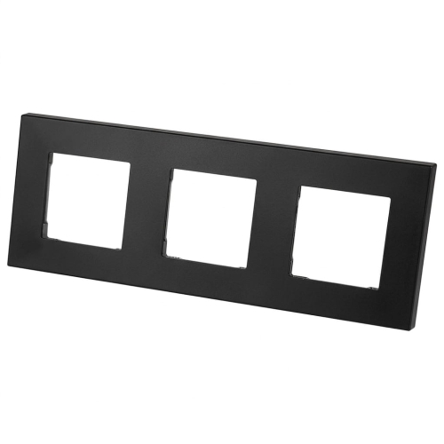 Ramka Plastikowa Potrójna Czarna Pionowa Pozioma do Modułów MIUUN
