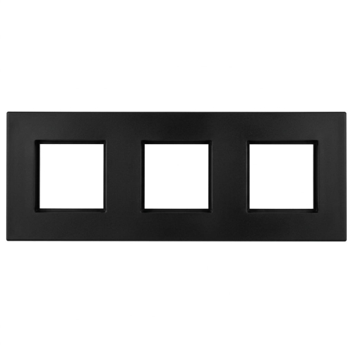 Ramka Plastikowa Potrójna Czarna Pionowa Pozioma do Modułów MIUUN