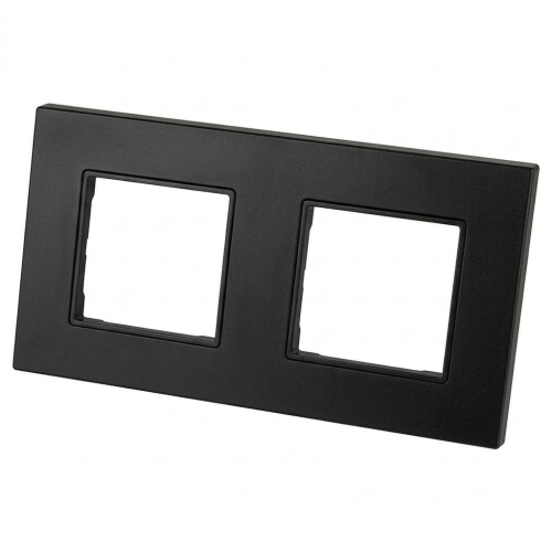 Ramka Plastikowa Podwójna Czarna Pionowa Pozioma do Modułów MIUUN