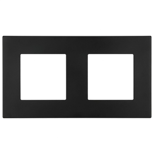 Ramka Plastikowa Podwójna Czarna Pionowa Pozioma do Modułów MIUUN
