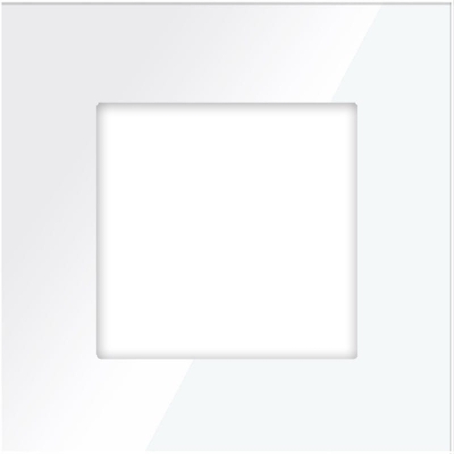 Ramka Szklana Pojedyncza Biała do Modułów MIUUN