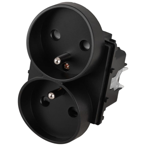 Moduł Gniazdko Podwójne z Bolcem do ramek MIUUN