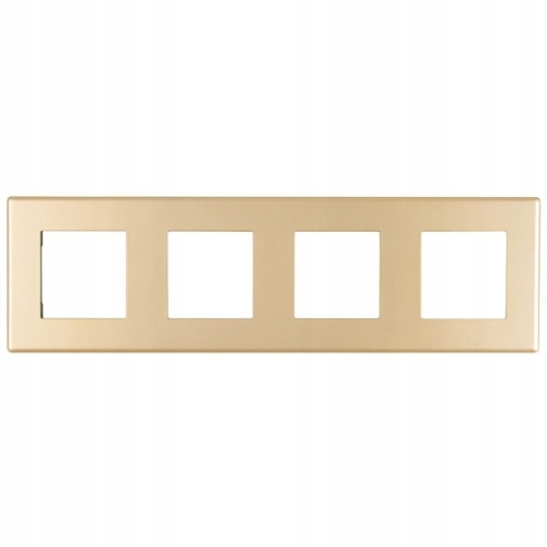 Ramka Poczwórna Czterokrotna Plastikowa Złota do Modułów