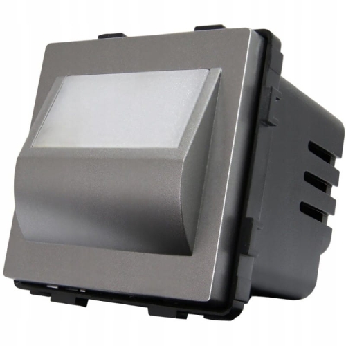 Moduł Lampka Schodowa Podłogowa Ścienna LED 1W Ciepła, Szara do Ramek