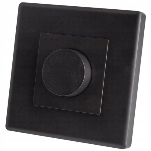 Włącznik Ściemniacz Światła Mechaniczny Czarny Zestaw z Ramką PCV