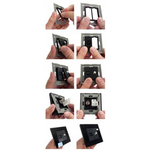 1/2 Zaślepka Czarna do Ramek MIUUN