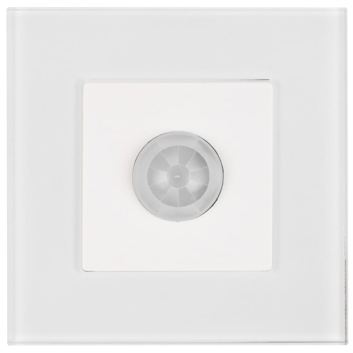 Czujnik Ruchu PIR Ścienny Szklany Biały