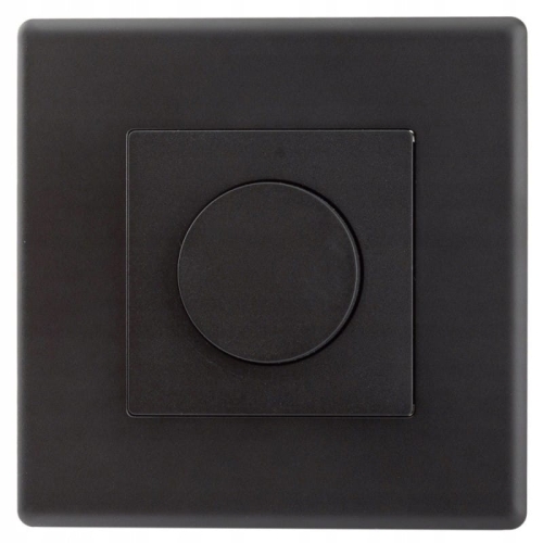 Włącznik Ściemniacz Światła Mechaniczny Czarny Zestaw z Ramką PCV