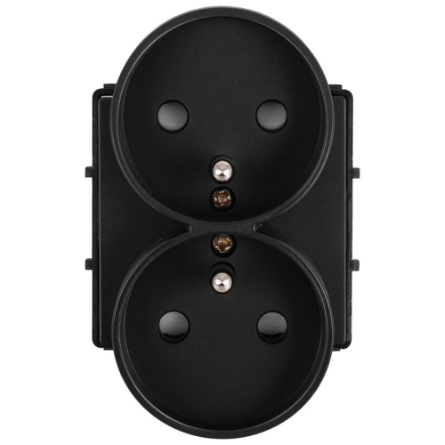 Moduł Gniazdko Podwójne z Bolcem do ramek MIUUN