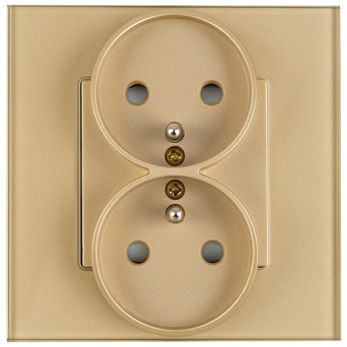 Gniazdo z Bolcem Podwójne Szklane Złote