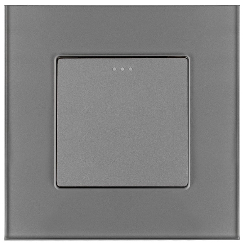 Włącznik Schodowy Pojedynczy Szklany Szary