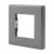 Włącznik Krzyżowy Pojedynczy Szary Zestaw z Ramką PCV