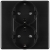 Gniazdo Podwójne Czarne Schuko z Uziemieniem bez Bolca Zestaw z Ramką PCV