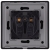 Gniazdko Czarne Schuko z Uziemieniem bez Bolca Zestaw z Ramką PCV