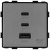 Moduł Gniazdo Potrójna Ładowarka USB 65W A+C+C Szara do Ramek