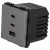 Moduł Gniazdo Potrójna Ładowarka USB 65W A+C+C Szara do Ramek
