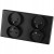 Gniazdo Podwójne Czarne Zestaw Ramka PCV Podwójna i 2 x Gniazdko