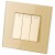 Włącznik Światła Potrójny Szklany Złoty