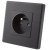 Gniazdo Gniazdko Czarne z Bolcem Uziemieniem Zestaw z Ramką PCV