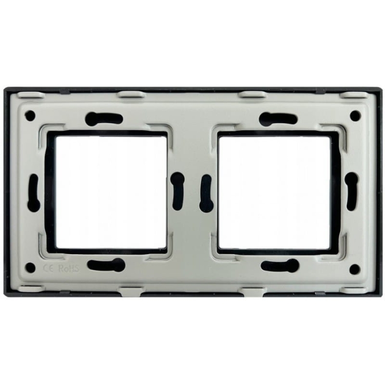 Ramka Podwójna Plastikowa Czarna do Modułów MIUUN