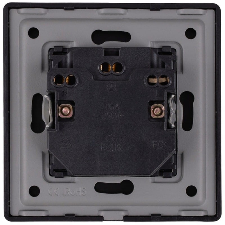 Gniazdo Podwójne Czarne Schuko z Uziemieniem bez Bolca Zestaw z Ramką PCV