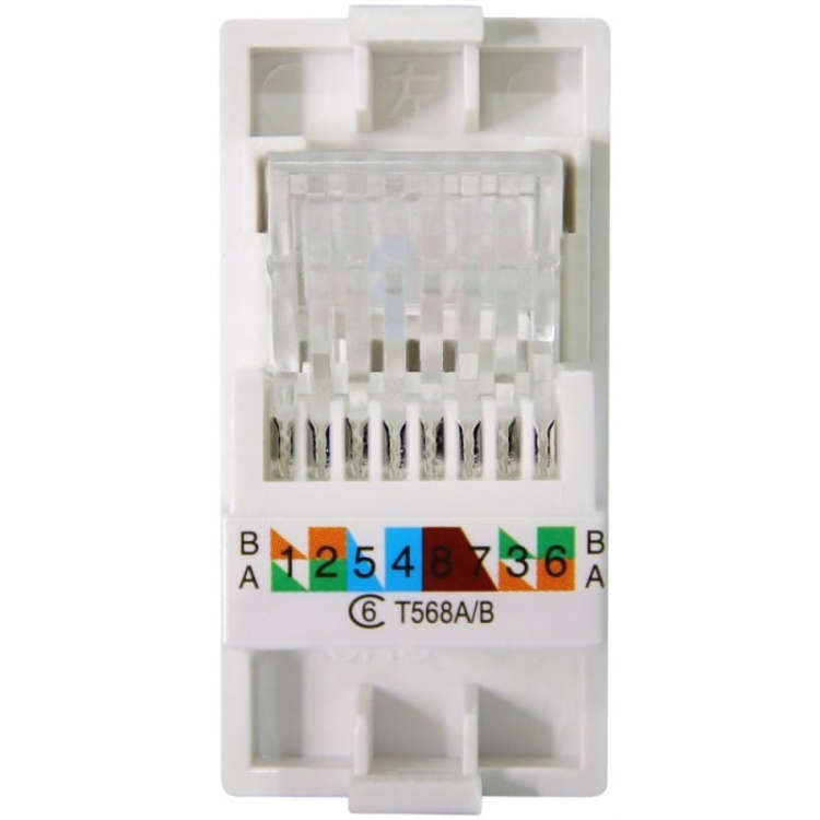 Moduł Gniazdo Komputerowe Internetowe RJ45 Kat 6