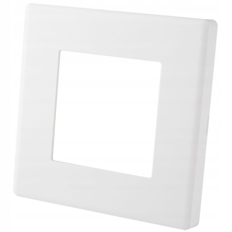 Gniazdo Gniazdko Podwójne Białe z Bolcem Zestaw z Ramką PCV