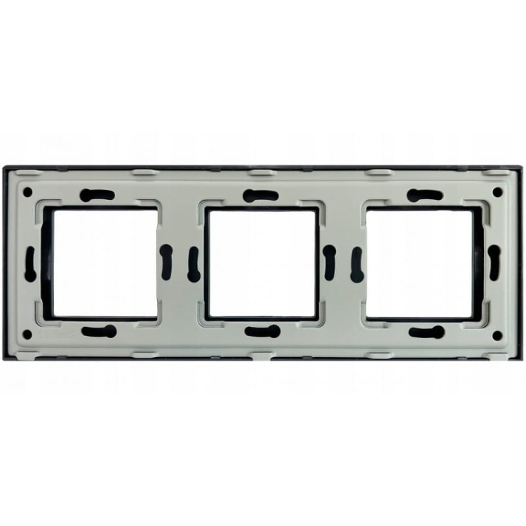 Ramka Potrójna Plastikowa Czarna do Modułów MIUUN