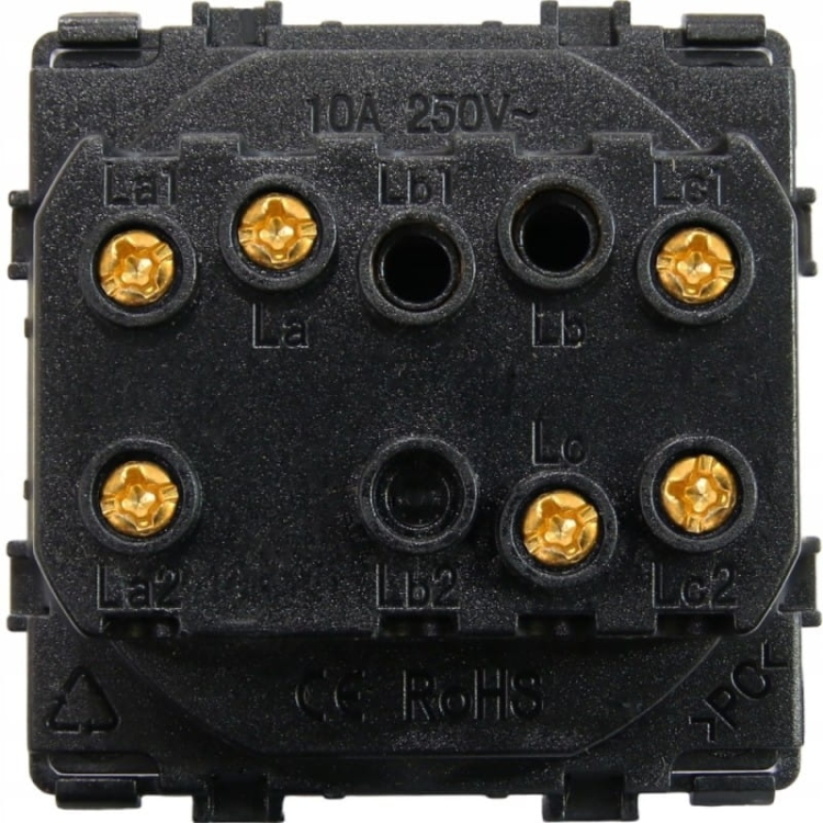 Włącznik Krzyżowy Pojedynczy Szary Zestaw z Ramką PCV