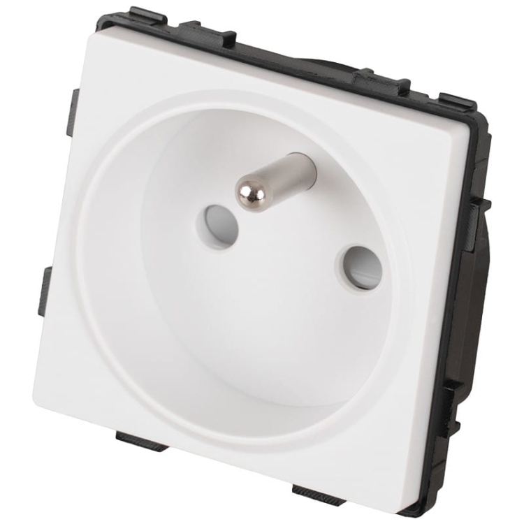 Gniazdo Podwójne Szklane Białe Zestaw Ramka Podwójna i 2 x Gniazdko