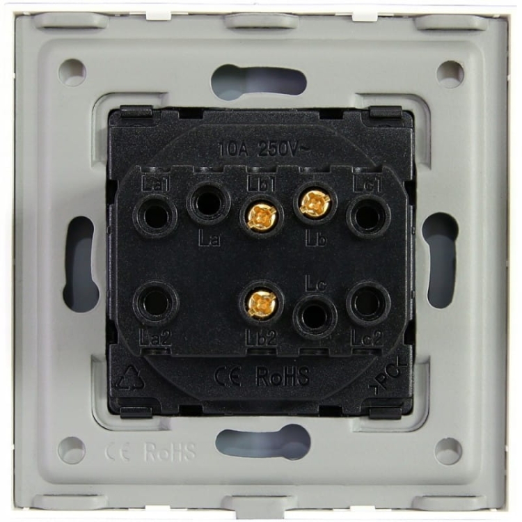 Włącznik Schodowy Pojedynczy Szklany Biały