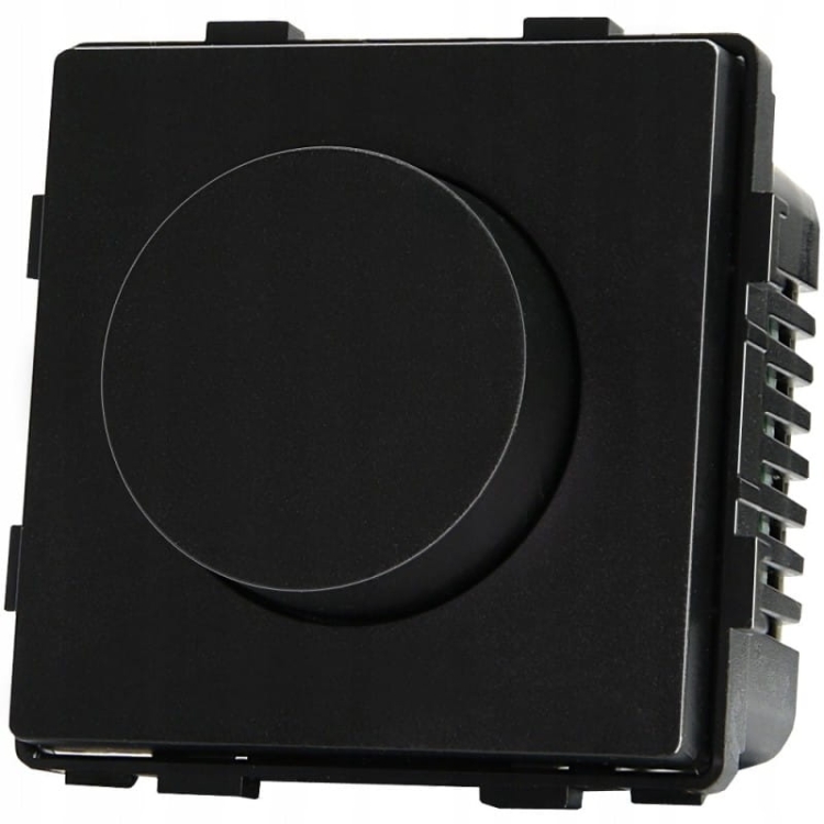 Włącznik Ściemniacz Światła Mechaniczny Czarny Zestaw z Ramką PCV