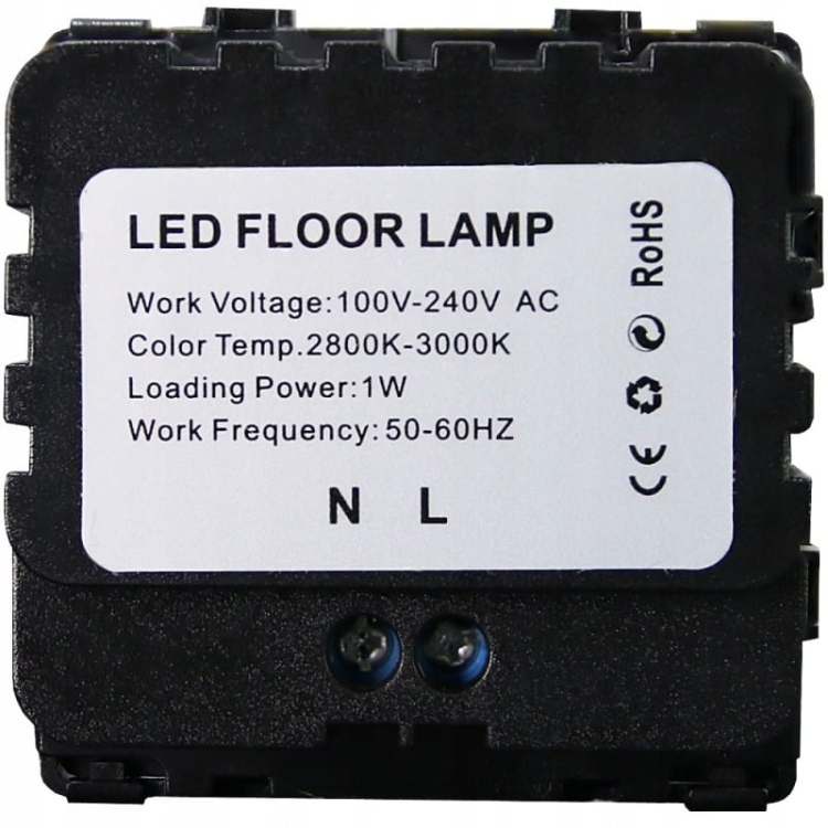 Lampka LED Podłogowa Schodowa Ścienna Czarna Zestaw z Ramką PCV