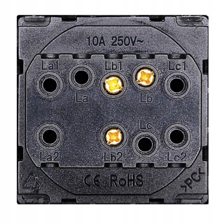 Włącznik Wyłącznik Schodowy Pojedynczy Czarny Zestaw z Ramką PCV