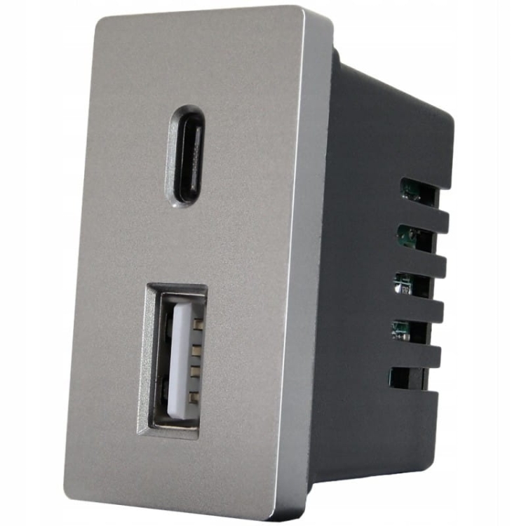 Moduł Gniazdo Szybka Podwójna Ładowarka USB Typ A+C 20 Wat do Ramek MIUUN