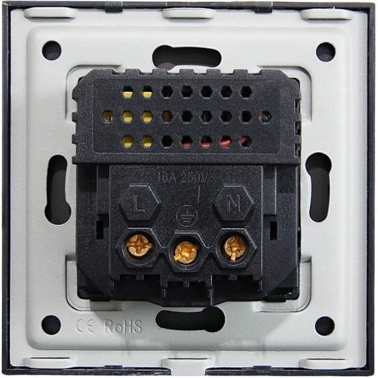 Gniazdo Szklane Kontakt + 2 x USB A+C 2.4A Czarne