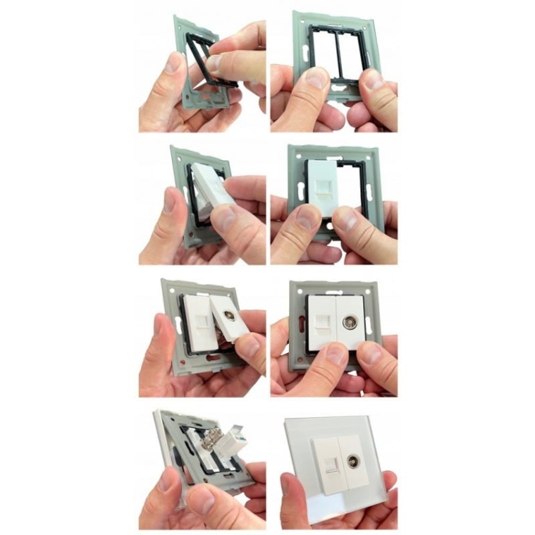 Moduł Gniazdo Komputerowe Internetowe RJ45 Kat 6