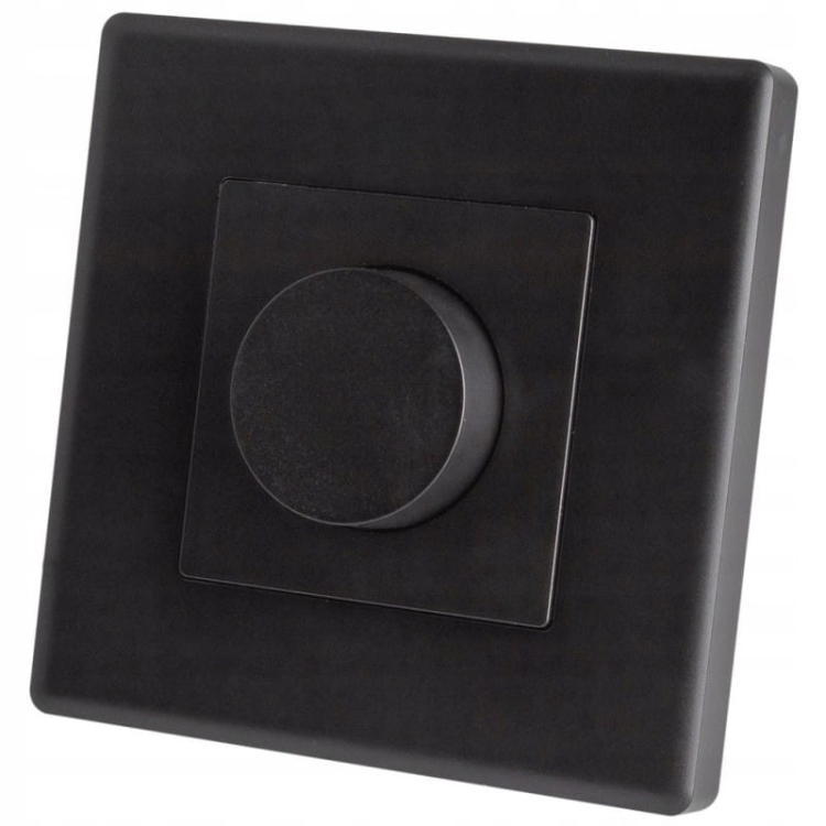 Włącznik Ściemniacz Światła Mechaniczny Czarny Zestaw z Ramką PCV
