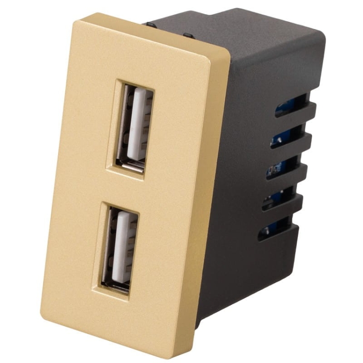 Moduł Podwójna Ładowarka USB Typ A+A 2.4A Złoty do Ramek