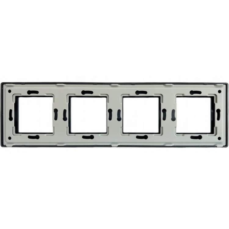 Ramka Poczwórna Czarna Plastikowa do Modułów MIUUN