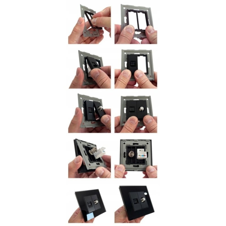 1/2 Zaślepka Czarna do Ramek MIUUN