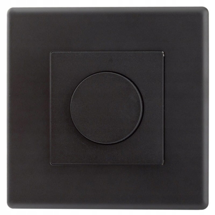 Włącznik Ściemniacz Światła Mechaniczny Czarny Zestaw z Ramką PCV