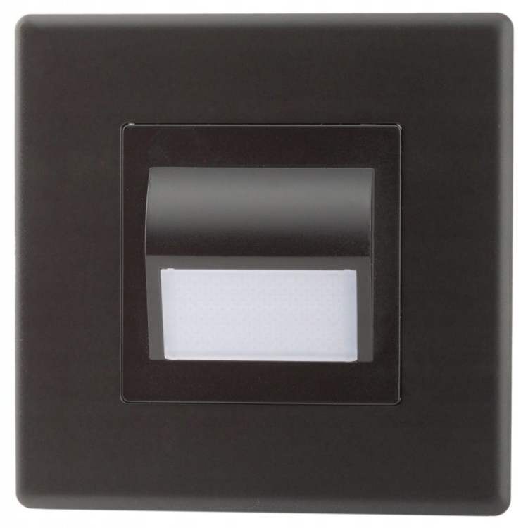 Lampka LED Podłogowa Schodowa Ścienna Czarna Zestaw z Ramką PCV