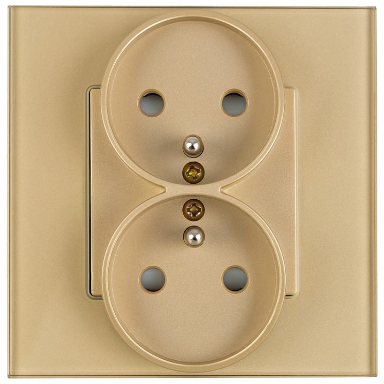 Gniazdo z Bolcem Podwójne Szklane Złote