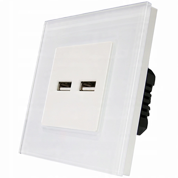 Gniazdo Białe Podwójna Ładowarka USB 3.1A Typ A+A Zestaw z Ramką MIUUN