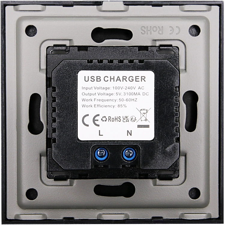 Podwójna Ładowarka USB 3.1A Czarna Zestaw z Ramką Plastikową LINEA MIUUN